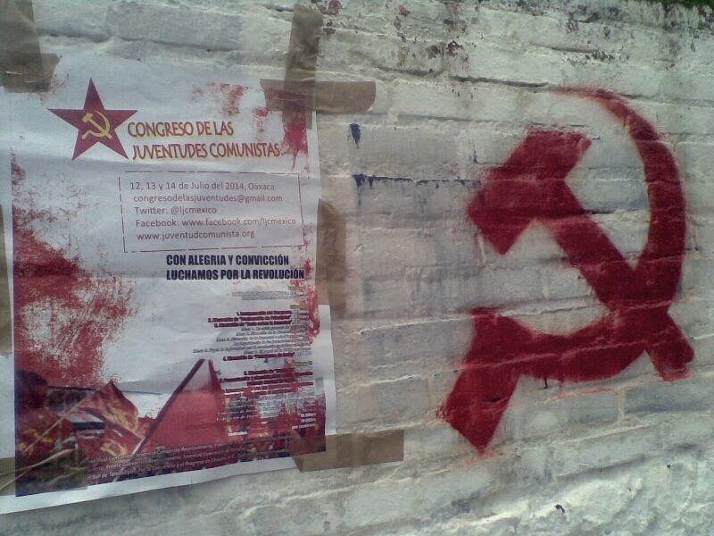 Propaganda al Congreso de las Juventudes Comunistas en las calles de todo México. Foto: Cortesía